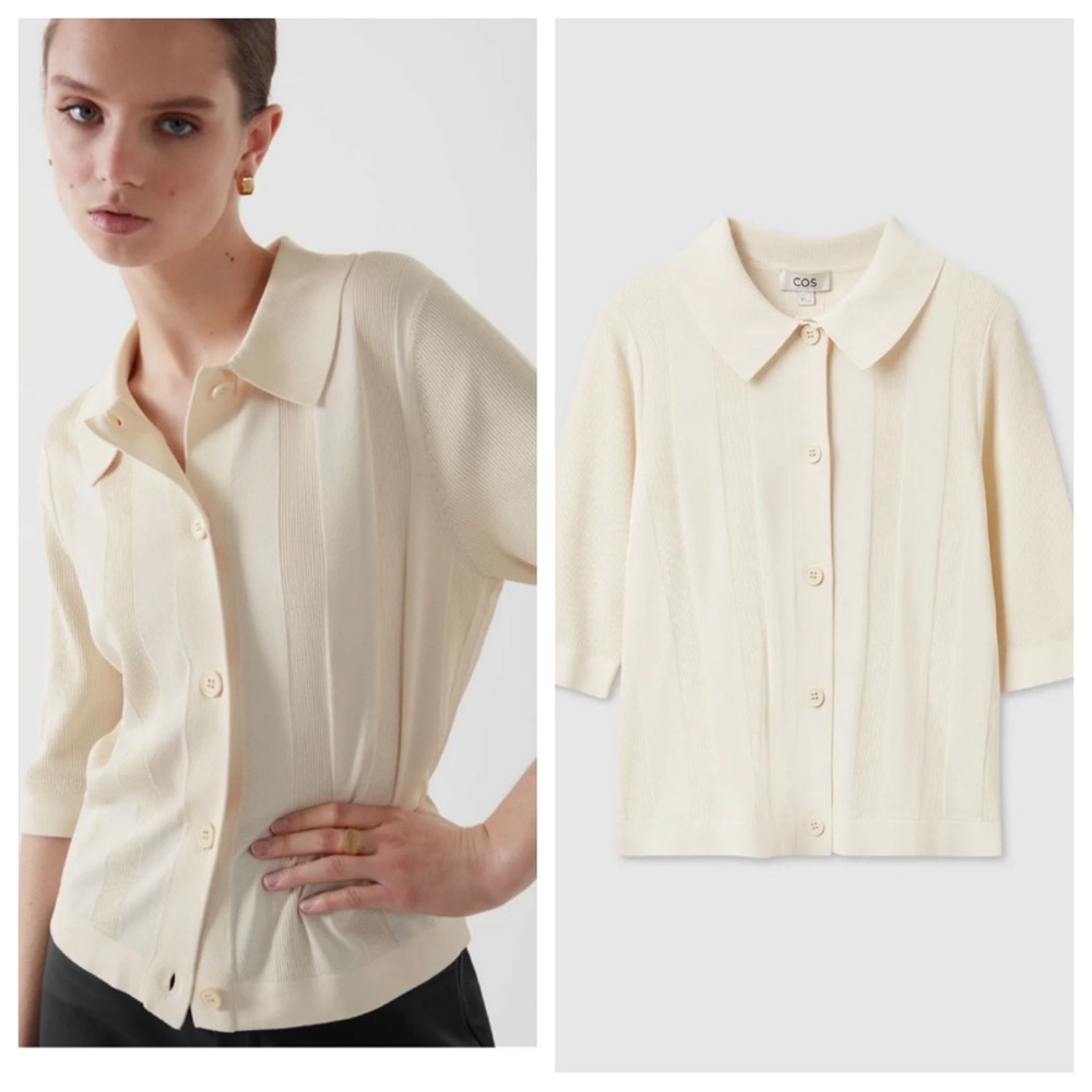 COS Short Sleeve Knitted Cardigan